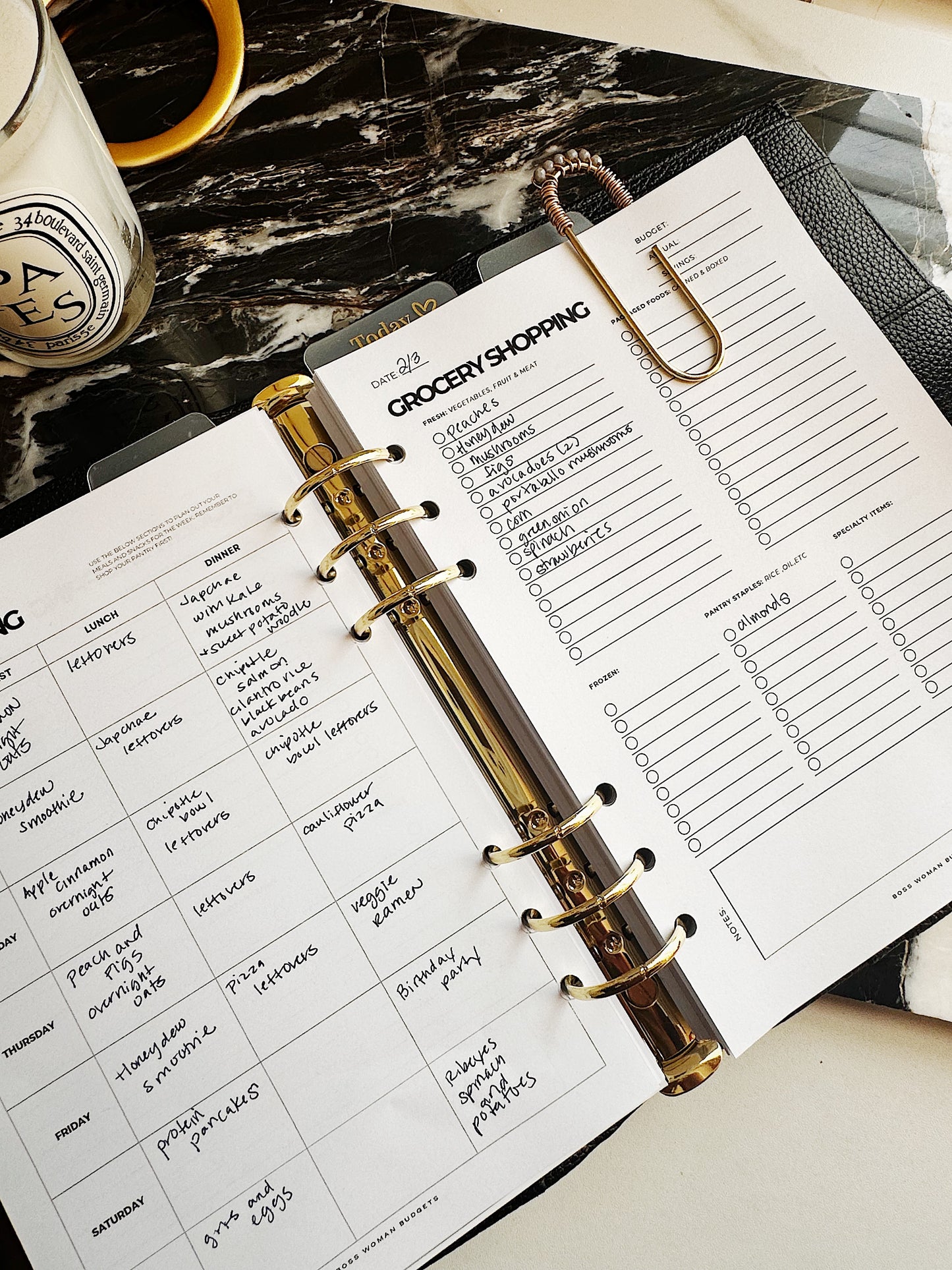 Meal & Grocery Planner (Weekly)