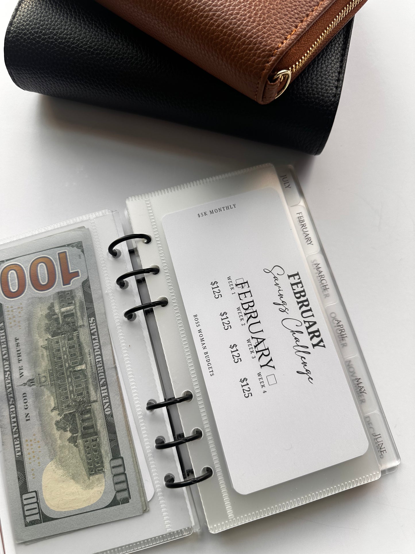 Monthly Tabbed Cash Envelope Bundle - PVC